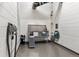 Bright pet washing station featuring stainless steel tub, grooming tools, and convenient step for easy pet access at 4200 W 17Th Ave # 327, Denver, CO 80204