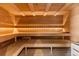 Warm, wood-paneled sauna featuring built-in benches and a tranquil setting for relaxation and wellness at 4200 W 17Th Ave # 327, Denver, CO 80204