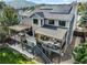 Spacious two-story deck perfect for outdoor entertaining with mountain views and solar panels at 14152 W Evans Cir, Lakewood, CO 80228