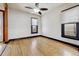Cozy bedroom with natural light, wood floors, and neutral walls at 308 Inca St, Denver, CO 80223