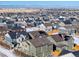 Wide aerial view of a neighborhood with many houses at 28334 E 6Th Pl, Aurora, CO 80137