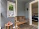 Outdoor patio with bench and side table at 101 S Downing St # 8, Denver, CO 80209