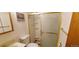 Bathroom with a shower-tub combination and sink at 8389 Benton Way, Arvada, CO 80003
