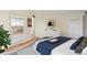 Main bedroom with access to private balcony and city views at 300 W 11Th Ave # 18C, Denver, CO 80204