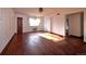 Spacious living room with hardwood floors at 1620 Colorado Blvd # 6, Denver, CO 80220