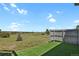 Backyard with artificial turf and a fence, offering a low-maintenance outdoor space at 3596 Longs Peak Cir, Parker, CO 80138