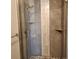 Elegant bathroom with a tiled glass enclosed shower featuring dual shower heads and a built-in shelf at 9017 E Oxford Dr, Denver, CO 80237