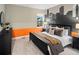 This bedroom features a cityscape mural and comfortable modern decor at 3439 Uinta St, Denver, CO 80238