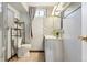 Basement bathroom with mosaic tile and a vanity at 10502 Washington Way, Northglenn, CO 80233