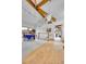 Inviting dining area featuring wood beams, a vaulted ceiling, and access to other rooms at 3794 N State Highway 67, Sedalia, CO 80135