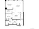 Detailed floor plan showcasing the layout of the eat-in kitchen, living room, bedroom, utility, WIC, foyer, and bath at 1750 Wewatta St # 830, Denver, CO 80202