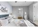 Nicely appointed main bedroom with an adjoining walk-in closet at 1750 Wewatta St # 830, Denver, CO 80202