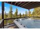 Relaxing hot tub on a private deck with breathtaking views of the surrounding mountain landscape at 85 Uncle Sam Lode, Breckenridge, CO 80424