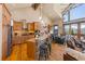 Open concept living space with kitchen, dining, and mountain views at 85 Uncle Sam Lode, Breckenridge, CO 80424