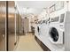 Community laundry room featuring multiple washers and dryers for residents at 3082 S Wheeling Way # 202, Aurora, CO 80014