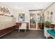 Inviting lobby area with seating, mailboxes, and building entrance at 3082 S Wheeling Way # 202, Aurora, CO 80014