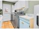 Laundry room with washer, dryer, and light blue utility sink at 4145 Dudley St, Wheat Ridge, CO 80033