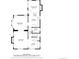 Floor plan for second floor showing kitchen, bath, living room and sitting room at 3701 Eliot St, Denver, CO 80211