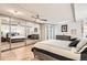 Main bedroom with hardwood floors and mirrored closet at 1777 Larimer St # 1908, Denver, CO 80202