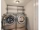 Convenient laundry room with washer, dryer, and shelving at 1777 Larimer St # 1908, Denver, CO 80202