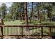 Lush backyard with a view from the deck featuring mature trees and a serene natural setting at 29101 Drexel Spur, Evergreen, CO 80439