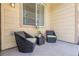 Comfortable outdoor patio with wicker seating and stylish decor at 12258 Hazel Spruce Ct, Parker, CO 80134