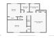 Floor plan showing upper level layout with bedrooms, bathrooms, and closet spaces with dimensions at 8897 Wagner Ln, Westminster, CO 80031
