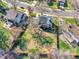 This aerial view highlights the large lot, fenced yard, and backyard patio at 3766 E Easter S Cir, Centennial, CO 80122