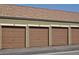 Row of well-maintained garages providing convenient parking for residents at 3414 S Eagle St # 201, Aurora, CO 80014