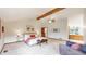 Spacious main bedroom with vaulted ceiling, ceiling fan and connecting bath at 5723 S Kittredge St, Centennial, CO 80015