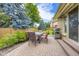 Enjoy a backyard barbecue on this brick patio with lovely landscaping and views at 5723 S Kittredge St, Centennial, CO 80015