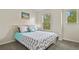 Comfortable bedroom featuring a queen bed, a large window, and cozy decor creating a serene space at 3680 S Beeler St # 5, Denver, CO 80237