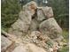 Unique rock feature with stacked rock formation, forest backdrop, and small water feature at 25531 Mosier Cir, Conifer, CO 80433