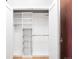 Large closet with shelves, rods, and wire baskets for storage at 7600 Landmark Way # 914, Englewood, CO 80111