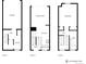 3-story floor plan, including garage, office, living room, kitchen, bedroom and bath at 1300 Garfield St # 9, Denver, CO 80206