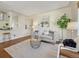 Inviting living room featuring hardwood floors, neutral decor, and a cozy seating area at 732 Poplar St, Denver, CO 80220