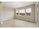 Dining room with hardwood floors, a modern chandelier, and natural light at 39751 Congress Ln, Elizabeth, CO 80107