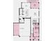 Detailed floorplan showcases the layout of the home's first floor, with kitchen, garage and primary bedroom at 39751 Congress Ln, Elizabeth, CO 80107