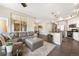 Open floor plan connects the kitchen, living, and dining areas for easy entertaining at 1100 N Grant St # 208, Denver, CO 80203