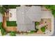 Aerial view of the home showcasing the roof, yard, landscaping, and surrounding neighborhood at 12671 E Bates Cir, Aurora, CO 80014