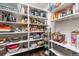 Organized pantry with plenty of shelving for ample storage at 7395 Heiter Hill Dr, Evergreen, CO 80439