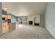 Spacious living room with vaulted ceiling and carpeted floor at 3008 Mountain Sky Dr, Castle Rock, CO 80104