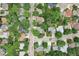 Aerial view of a neighborhood with tree-lined streets and well-spaced homes on a sunny day at 6514 Zinnia St, Arvada, CO 80004