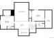 Upper level floor plan displaying bedroom sizes, bathroom, walk in closet and attic space at 5735 Big Canon Dr, Greenwood Village, CO 80111