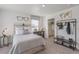 Charming bedroom with a closet and rustic-modern decor at 3319 Belleville Ridge Rd, Elizabeth, CO 80107