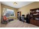 Comfortable bedroom featuring neutral carpet, a large window, and ample natural light at 16823 Weber Way, Mead, CO 80542
