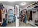 Spacious walk-in closet with ample shelving and hanging space for organized clothing and accessory storage at 16823 Weber Way, Mead, CO 80542