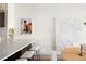 Kitchen counter with modern art and bright natural light at 3142 W 26Th Ave, Denver, CO 80211