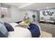 Finished basement with cozy seating, plush carpet, decor, and room to spread out at 3320 N Madison St, Denver, CO 80205