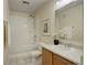 Clean bathroom with tile floors and combined shower-tub at 12281 E Tennessee Dr # 302, Aurora, CO 80012